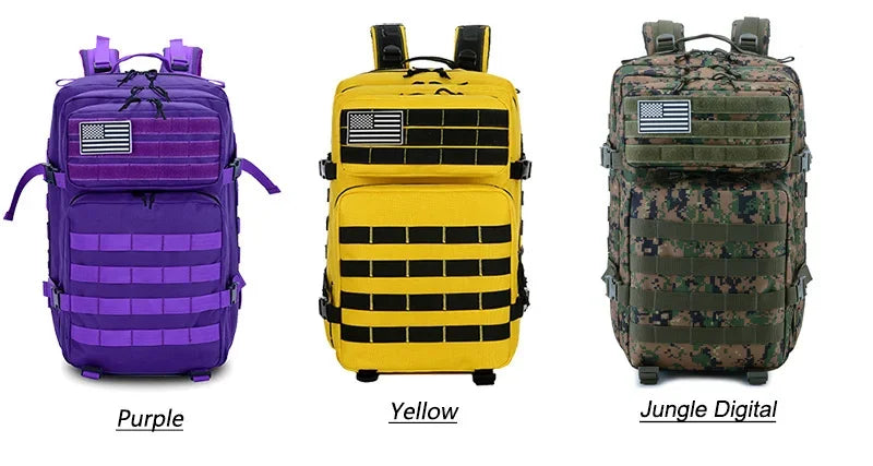 60L Military Tactical Backpack, Molle Assault Rucksack for Hiking, Camping & Travel