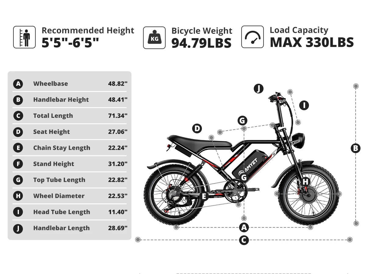 AMYET S8 2000W Dual Motor Electric Bike with 70-Mile Range & Hydraulic Brakes