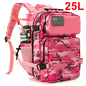 25L Tactical Backpack, MOLLE Outdoor Hiking & Fitness Backpack with Dual Cup Holders
