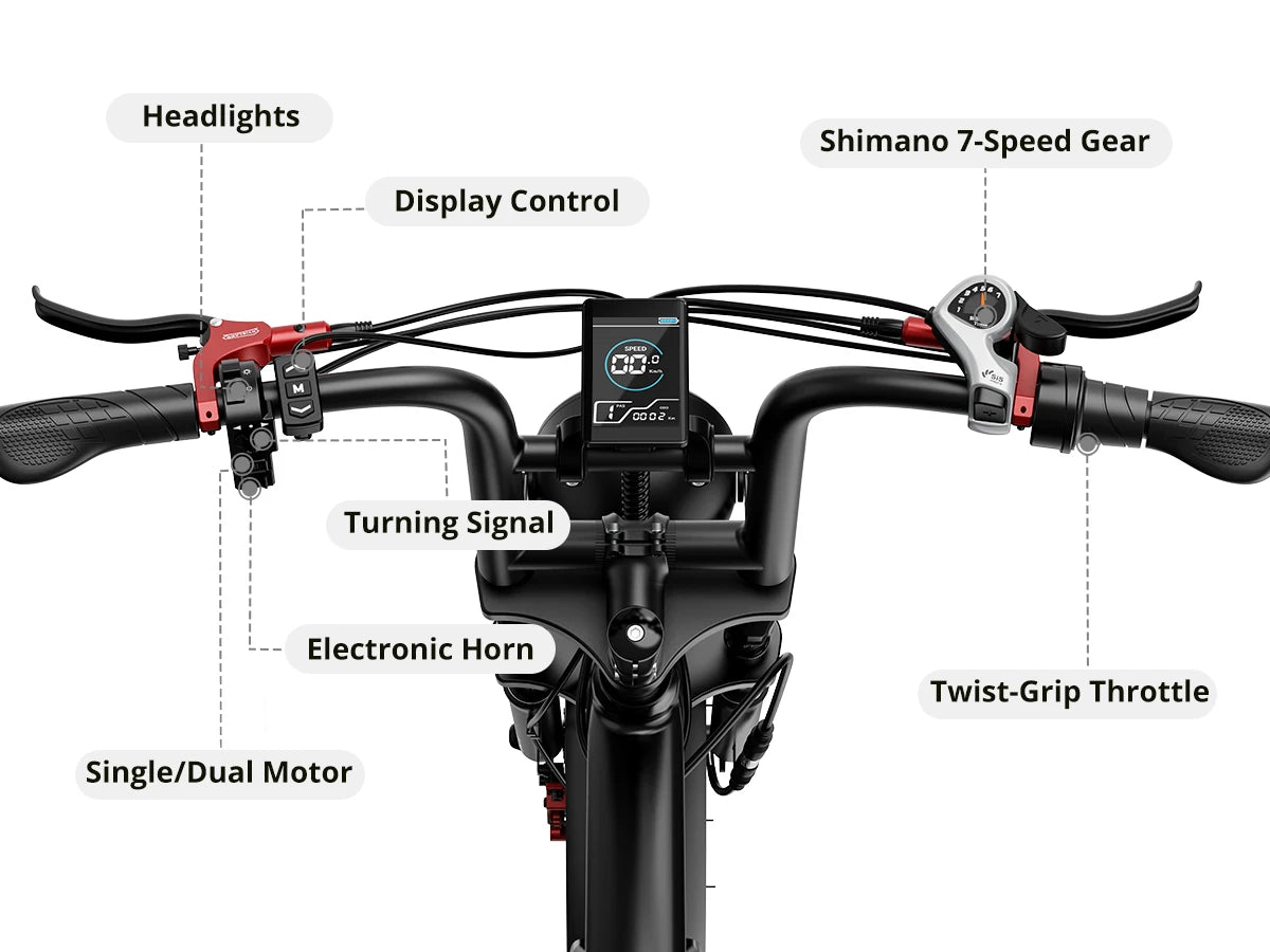 AMYET S8 2000W Dual Motor Electric Bike with 70-Mile Range & Hydraulic Brakes