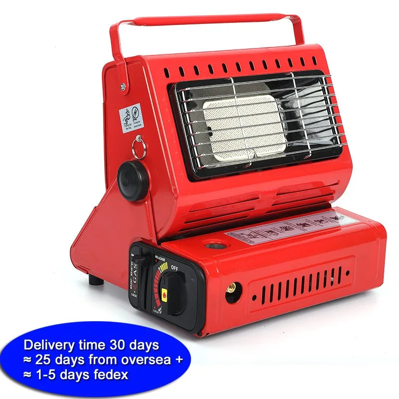 Camping Emergency Butane Heater, Portable Double Heat Source Outdoor Survival Heater