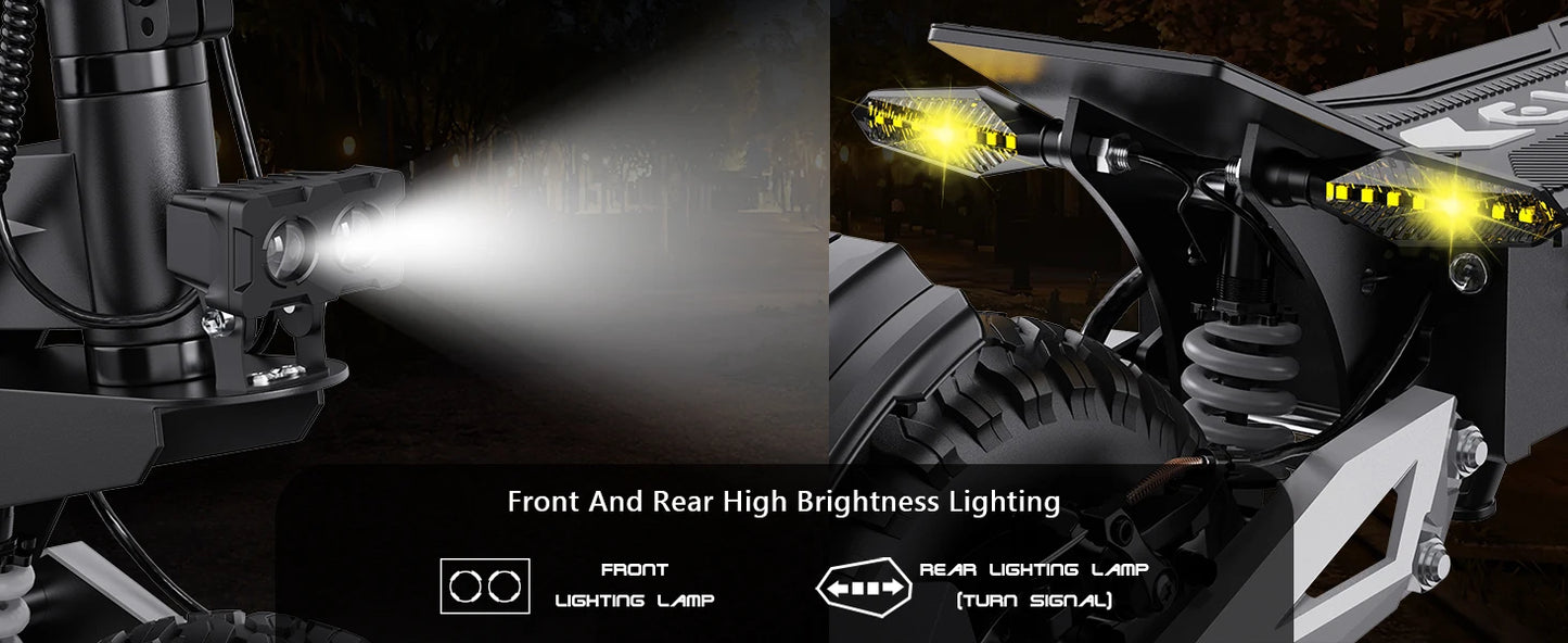 OOTD T10 Electric Scooter 900W Brushless Motor with 48V Lithium Battery & 11" Off-Road Tires