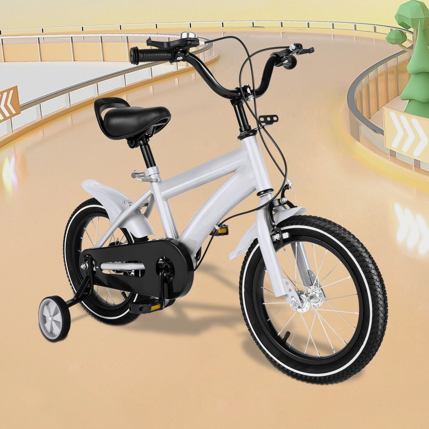 14-Inch Children's Bicycle with Training Wheels for Boys & Girls Ages 2-5