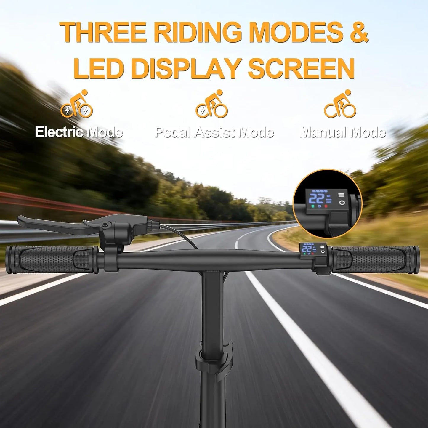 14" Foldable Electric Bike with 500W Motor & Dual Seats