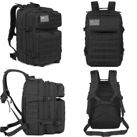 60L Military Tactical Backpack, Molle Assault Rucksack for Hiking, Camping & Travel