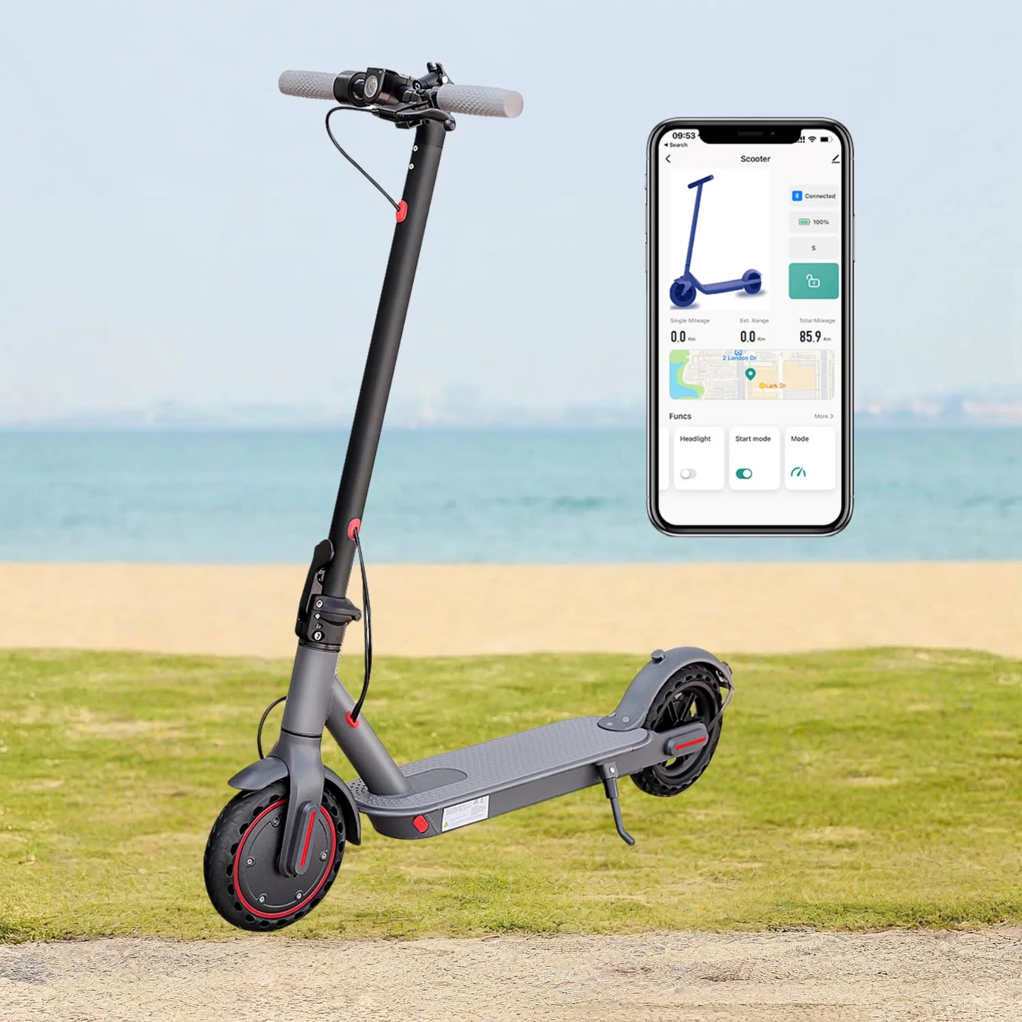 G5.0 Electric Scooter with 350W Motor, 19 MPH Top Speed & 16-Mile Range