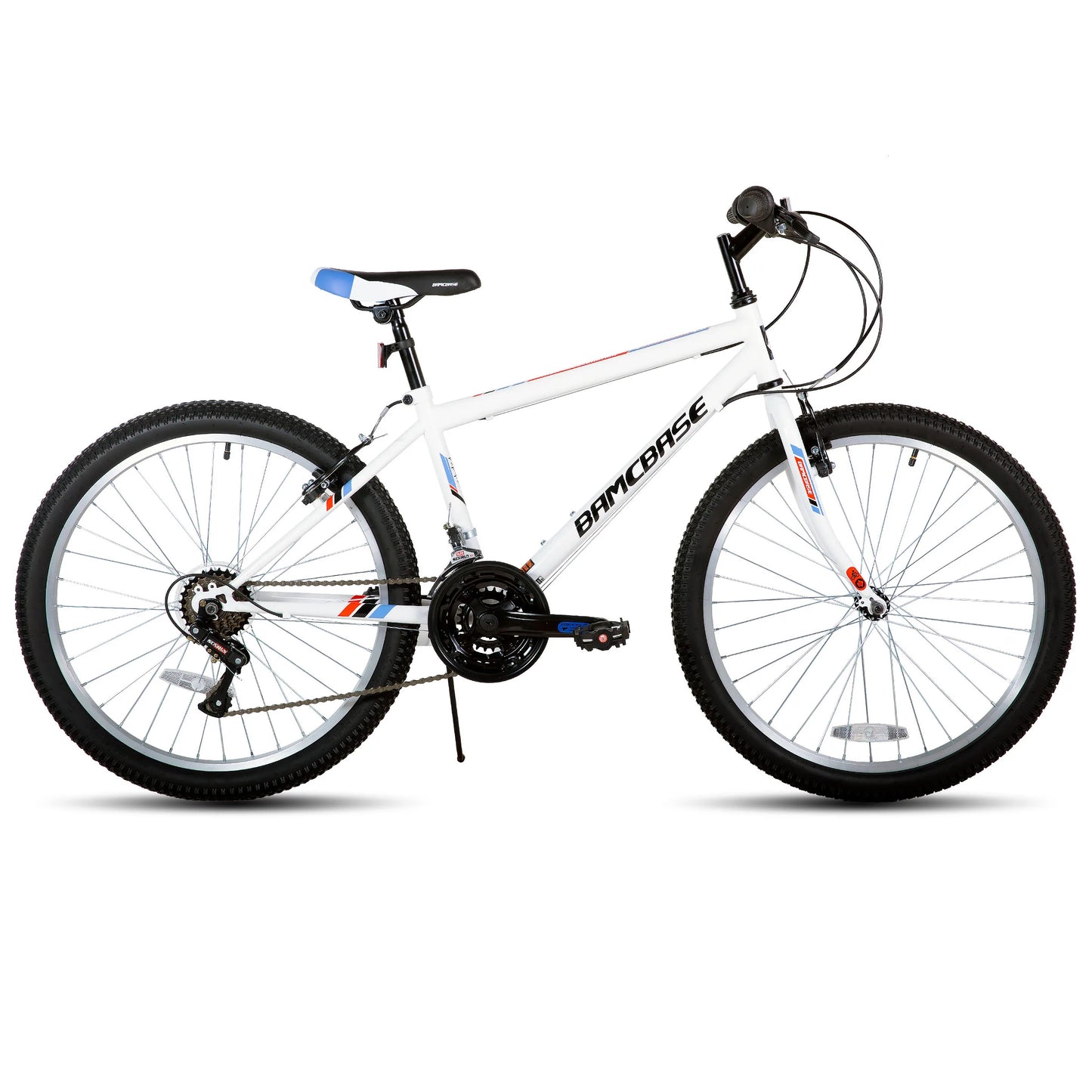 HILAND Mountain Bike, 24/26-Inch Wheels, 18-Speed High-Carbon Steel Frame MTB for Men & Women