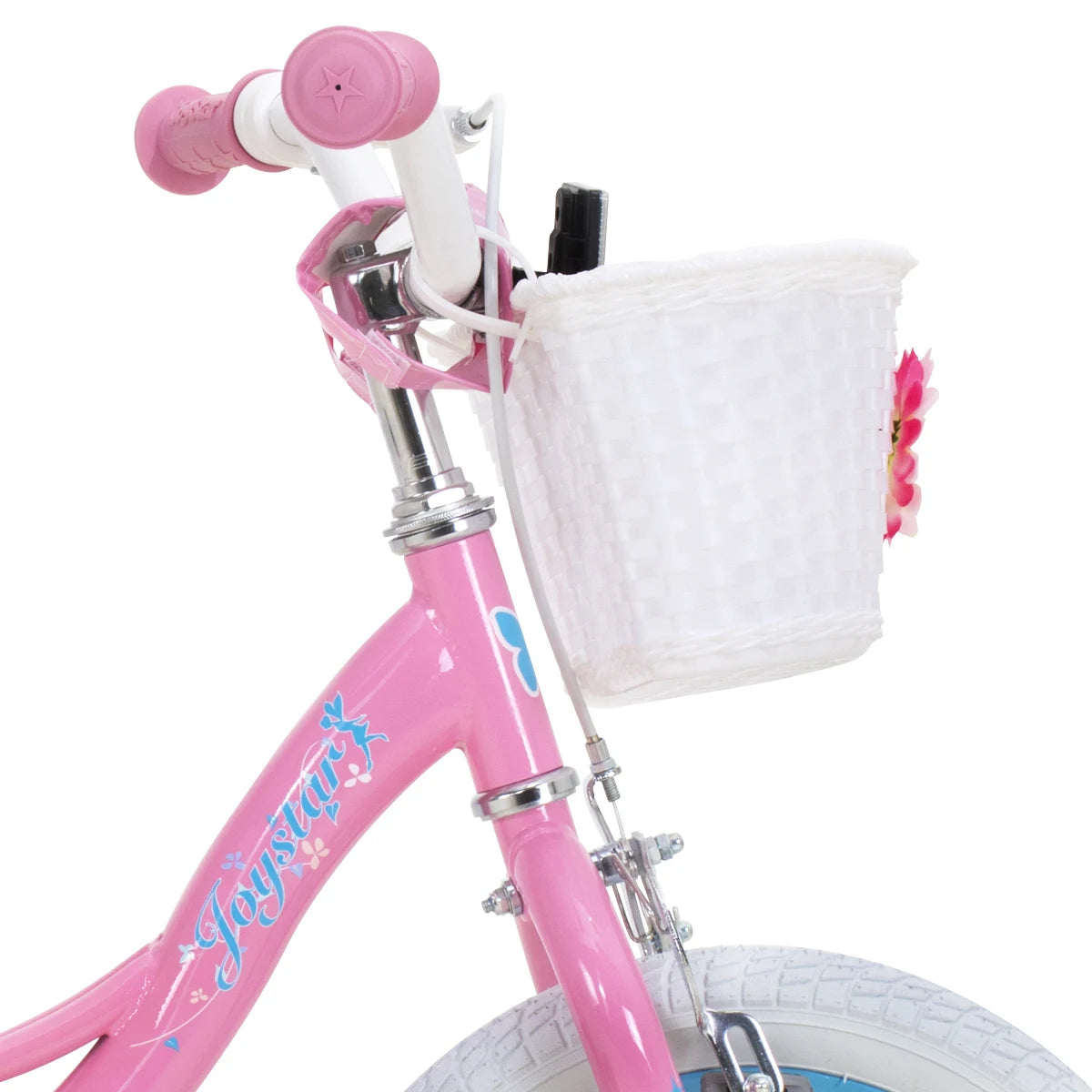 JOYSTAR Fairy Girls Bike for Toddlers & Kids Ages 2-9, Training Wheels, Handbrake & Basket