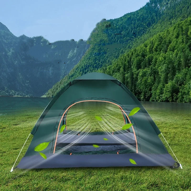 2-3 Person Outdoor Pop-Up Tent, Waterproof Automatic Camping Tent with UV Protection