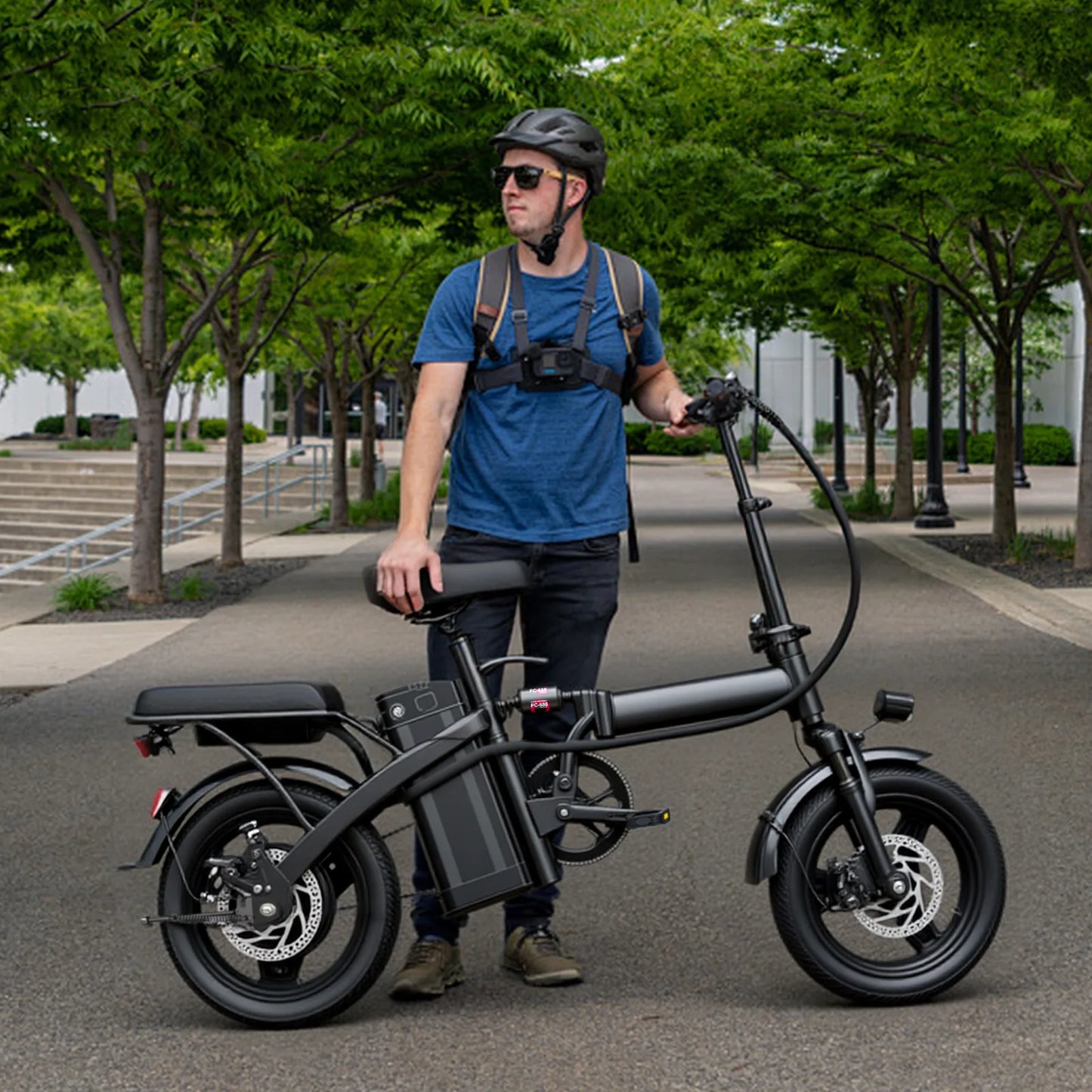 TERROSOR T1 Folding Electric Bike – 500W Motor, 48V 10.4Ah Battery & 22-Mile Range