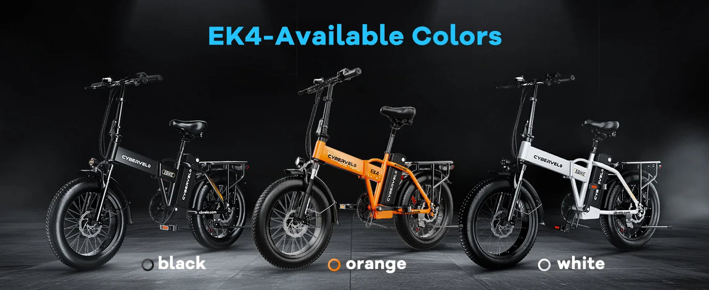 Cybervelo EK4 Electric Bike – 1000W Peak Motor, 48V 20.8Ah Battery & 28+ MPH Top Speed