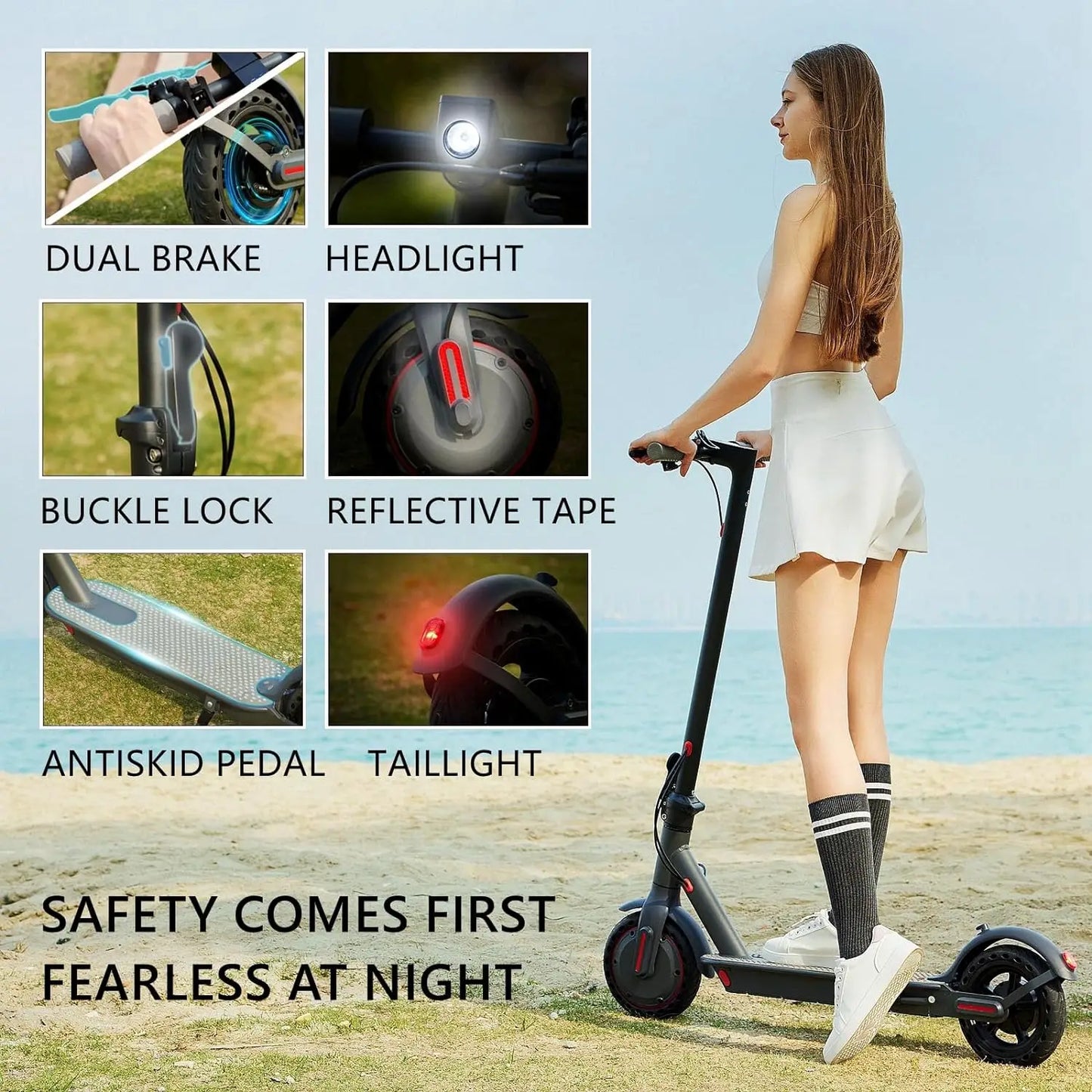 G5.0 Electric Scooter with 350W Motor, 19 MPH Top Speed & 16-Mile Range