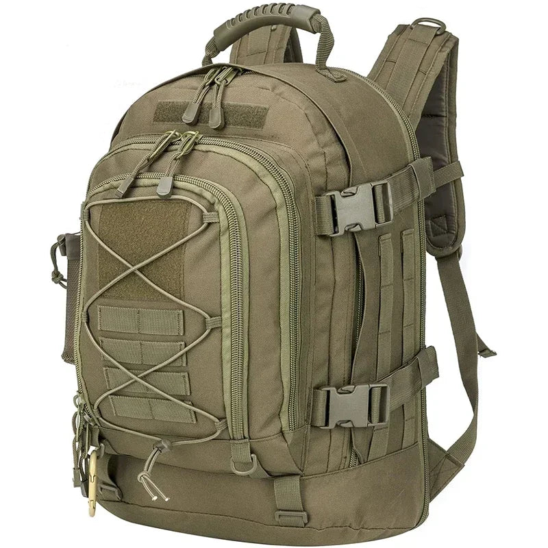 60L Military Tactical Backpack, Molle Assault Rucksack for Hiking, Camping & Travel