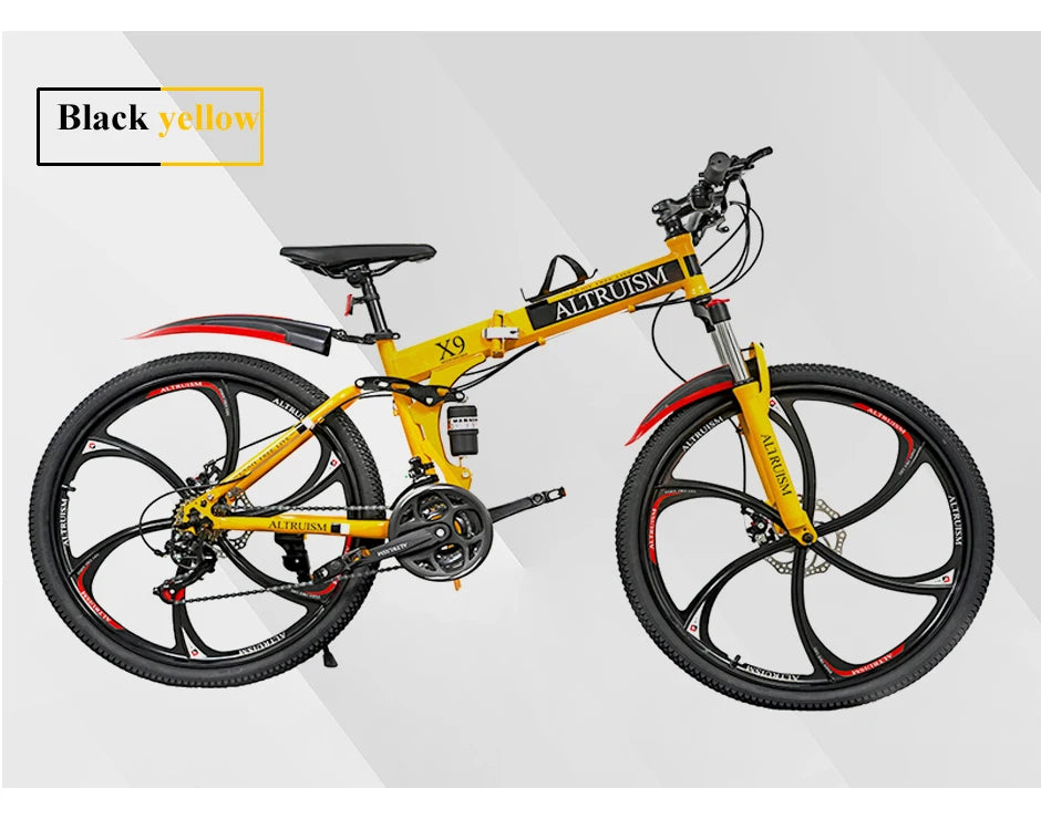 26-Inch Mountain Bike for Men & Women, 21-Speed Dual Suspension Bicycle with Disc Brakes