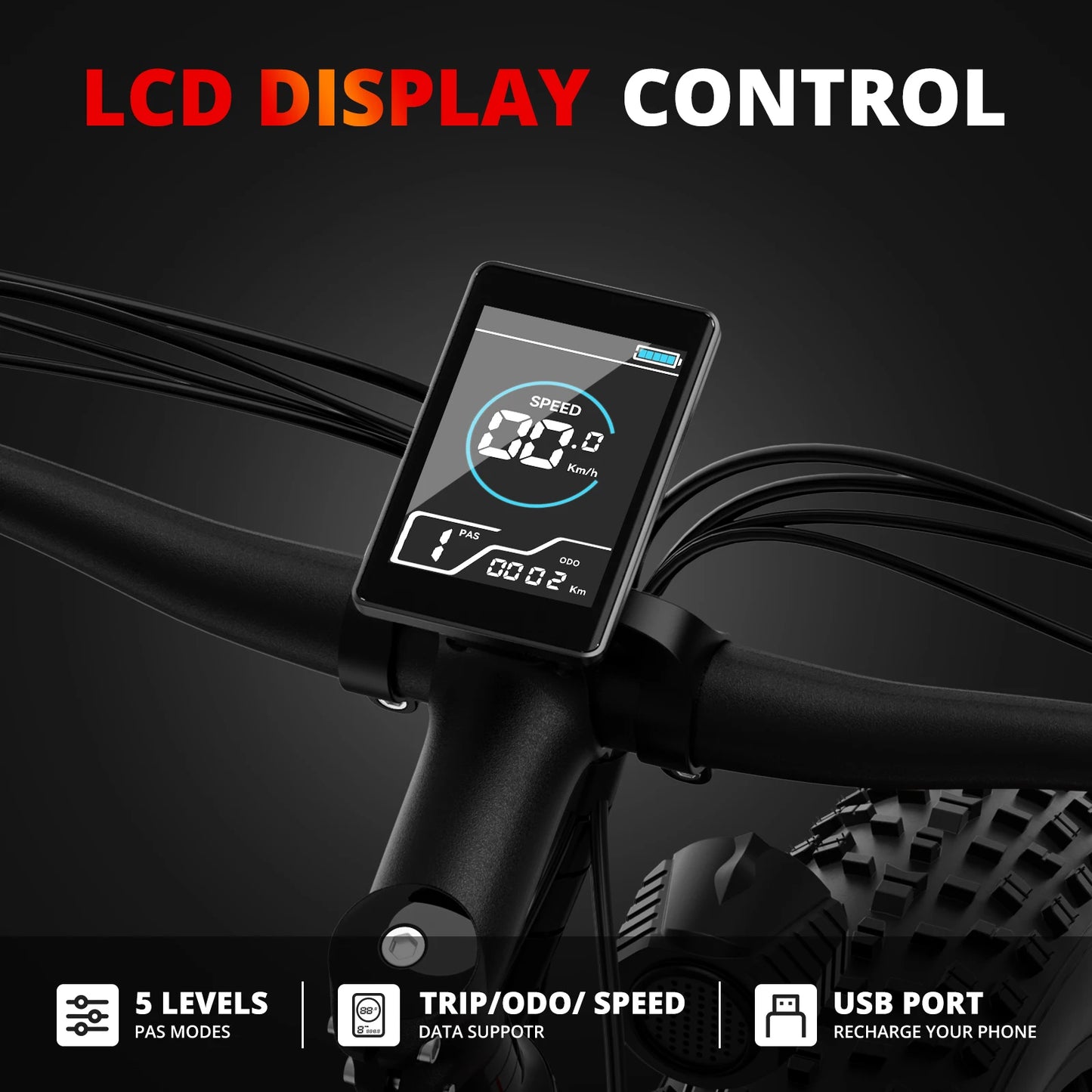 AMYET EB26 Electric Bike with 1500W Peak Motor and 31MPH Top Speed