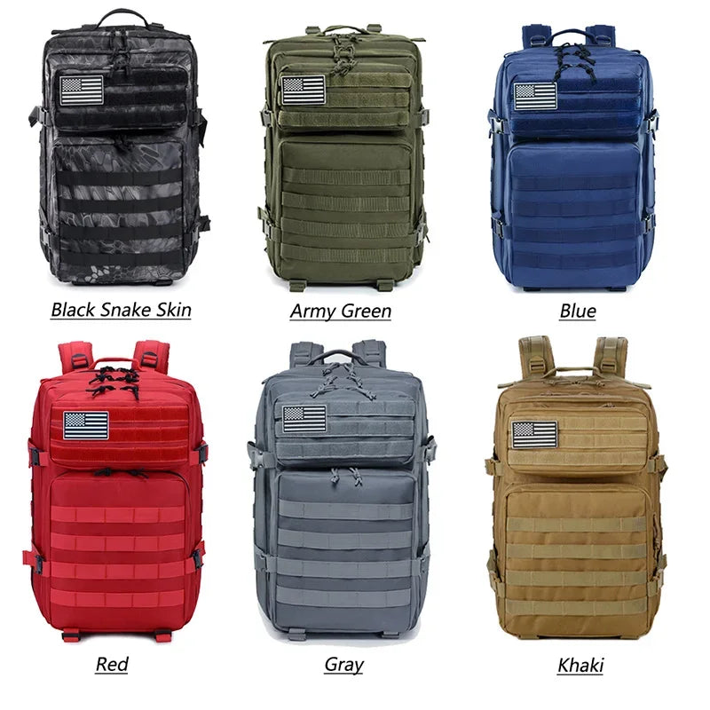 60L Military Tactical Backpack, Molle Assault Rucksack for Hiking, Camping & Travel
