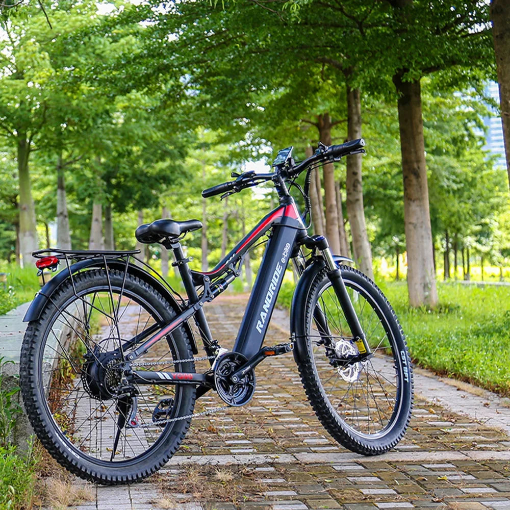 RANDRIDE YG90 Electric Mountain Bike with 1000W Motor and 48V 17Ah Battery