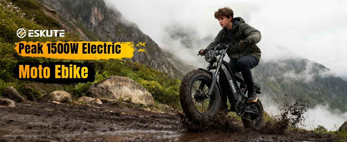 Eskute V100 Electric Bike – 1500W Peak Motor, 48V 13Ah Battery & 28MPH Top Speed