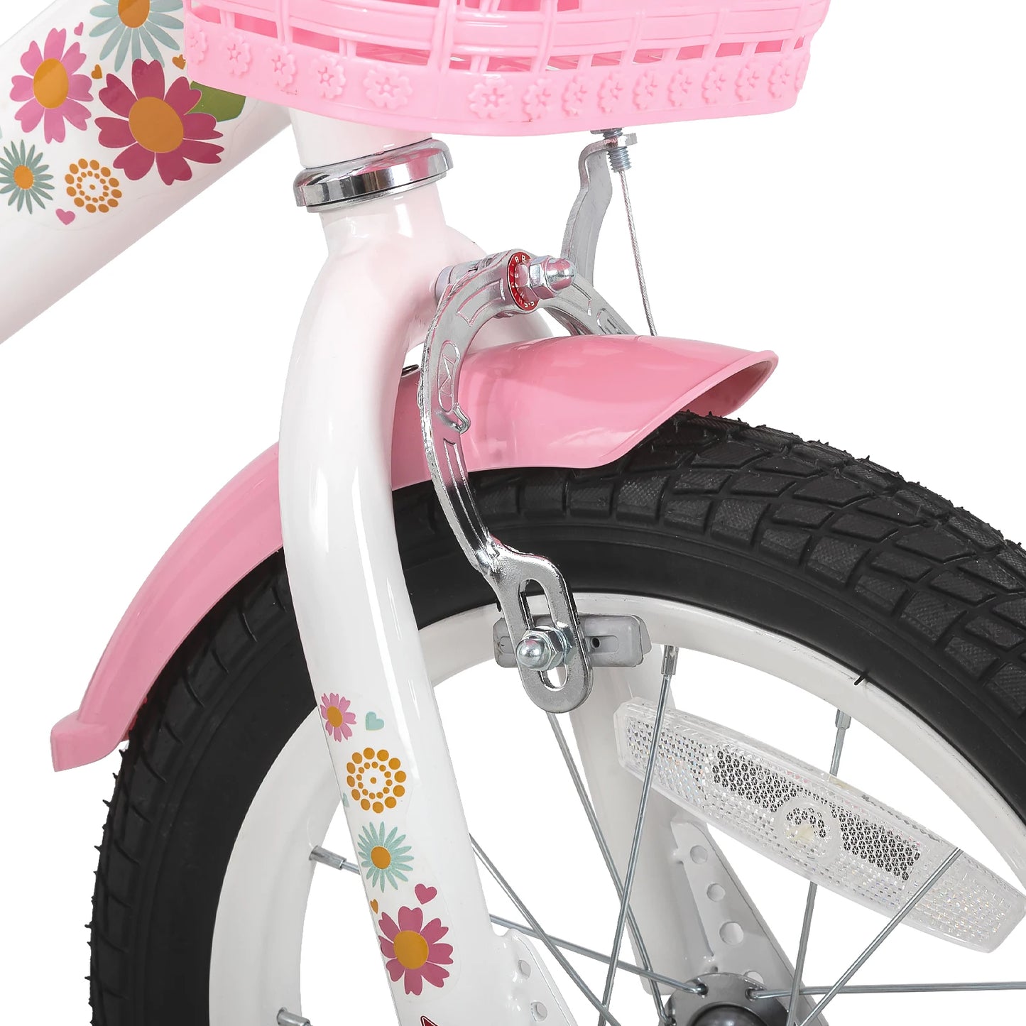 JOYSTAR Little Daisy Kids Bike for Girls Ages 2-7 Years with Doll Seat, Streamers, Flag & Number Plate