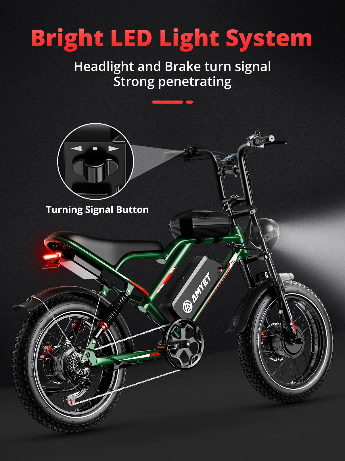 AMYET S8 2000W Dual Motor Electric Bike with 70-Mile Range & Hydraulic Brakes