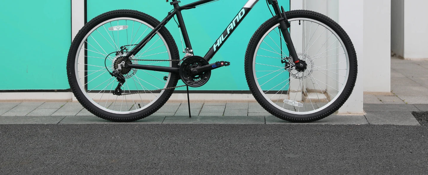 HILAND Slycan Mountain Bike, 26/27.5-Inch Wheels, 18-Speed Aluminum Alloy Frame with Dual Disc Brakes