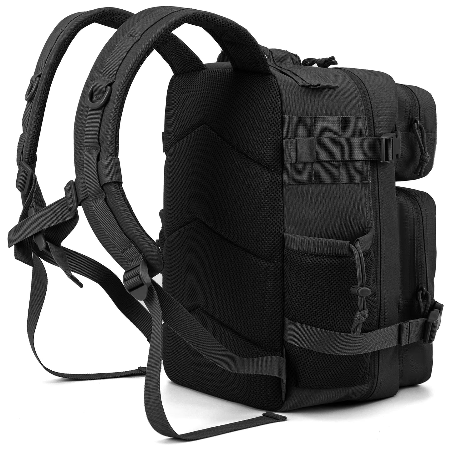 25L Tactical Backpack, MOLLE Outdoor Hiking & Fitness Backpack with Dual Cup Holders