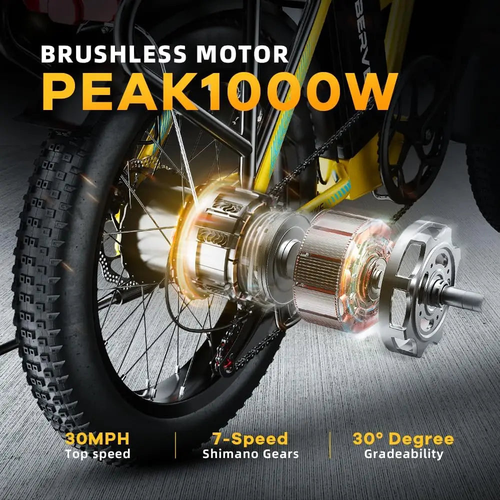 Cybervelo EK4 Electric Bike – 1000W Peak Motor, 48V 20.8Ah Battery & 28+ MPH Top Speed