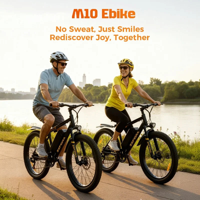 Zefiora M10 Electric Mountain Bike, 26/29-Inch Wheels, 1000W Motor, 48V Battery E-Bike
