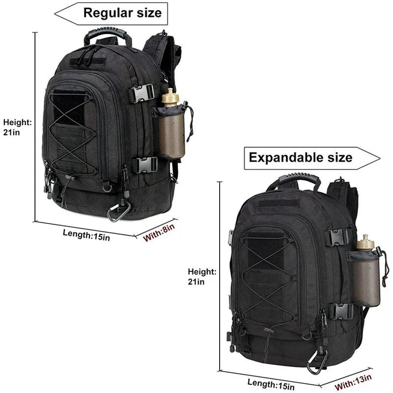 60L Military Tactical Backpack, Molle Assault Rucksack for Hiking, Camping & Travel