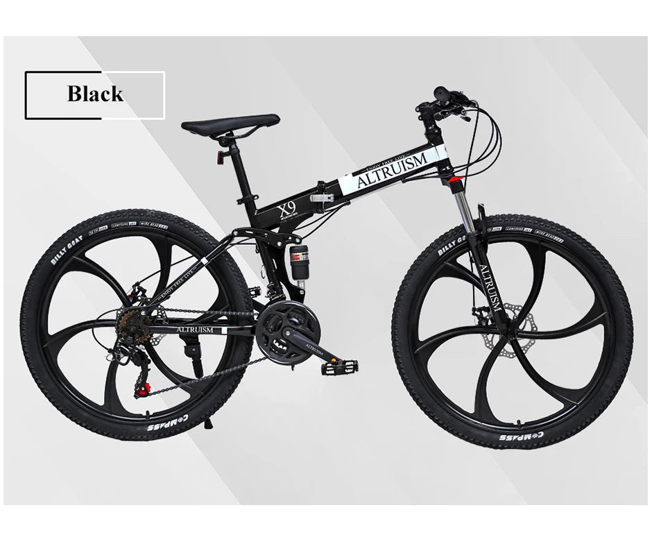 26-Inch Mountain Bike for Men & Women, 21-Speed Dual Suspension Bicycle with Disc Brakes