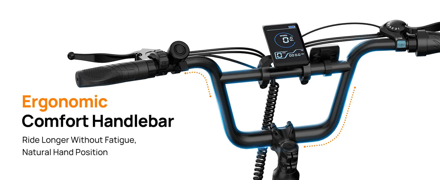 URLIFE E20 1000W Electric Bike with 80-Mile Range and 28MPH Top Speed