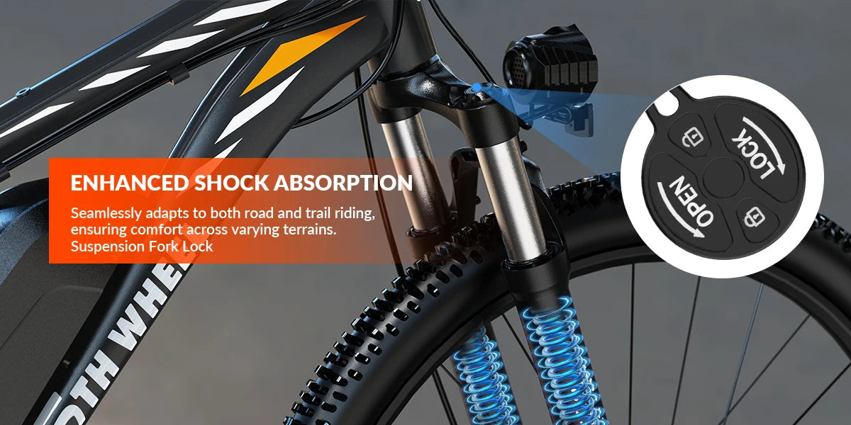 5TH WHEEL AB17 Electric Bike 700W Peak Motor, 23 MPH Top Speed & Front Suspension