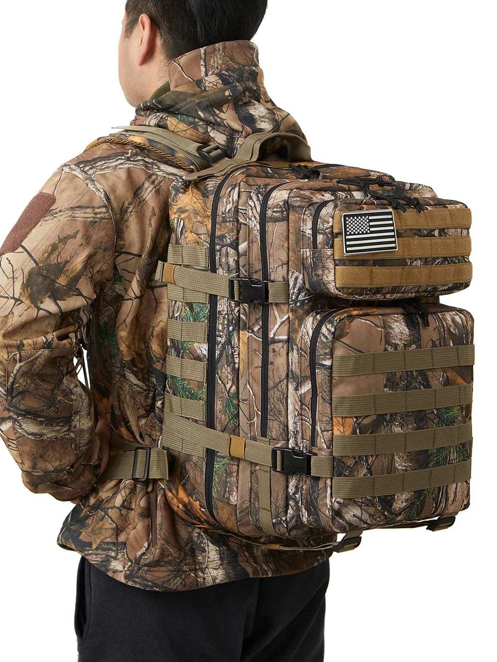 45L Tactical Hunting Backpack, Large Capacity Outdoor Rucksack for Hiking, Camping & Travel