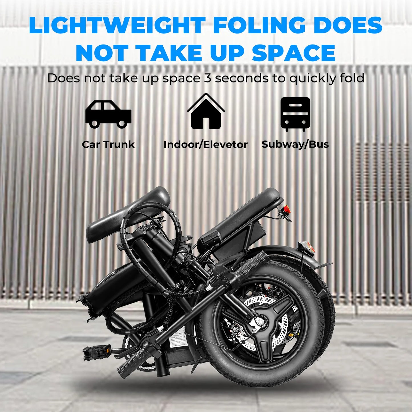 14" Folding Electric Bike with 560W Peak Motor and 32-Mile Range