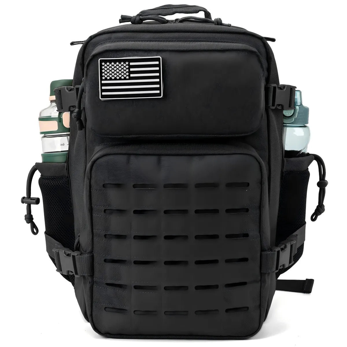 25L Tactical Backpack, MOLLE Outdoor Hiking & Fitness Backpack with Dual Cup Holders