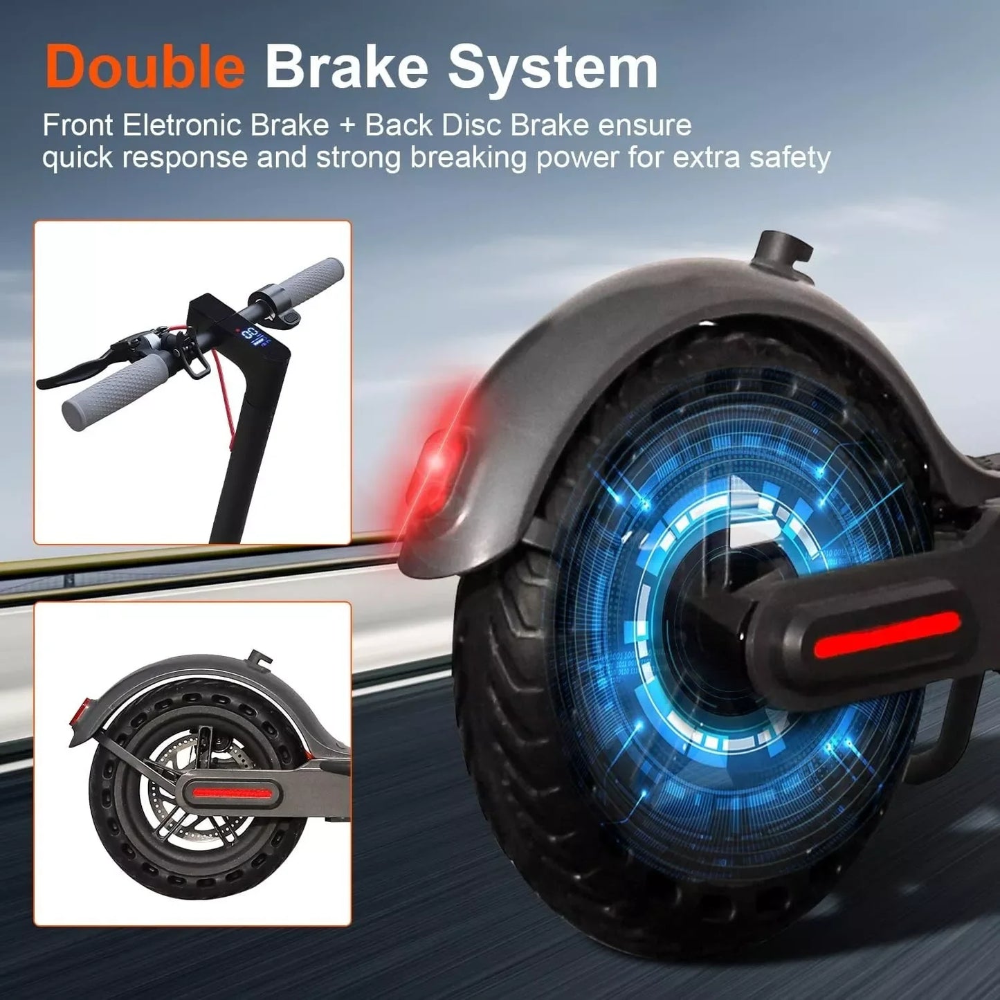 LADPED LP80 Electric Scooter with 350W Motor, 19 MPH Top Speed & Smart App Control