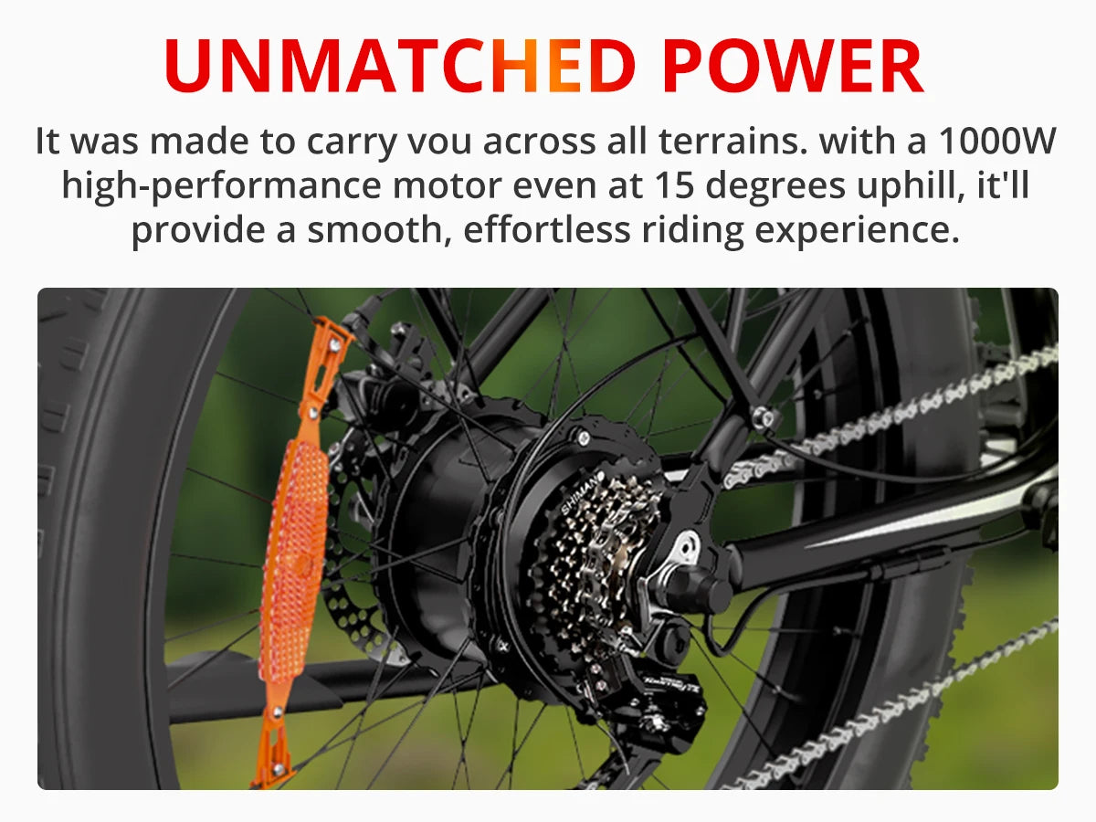 AMYET EB26 Electric Bike with 1500W Peak Motor and 31MPH Top Speed