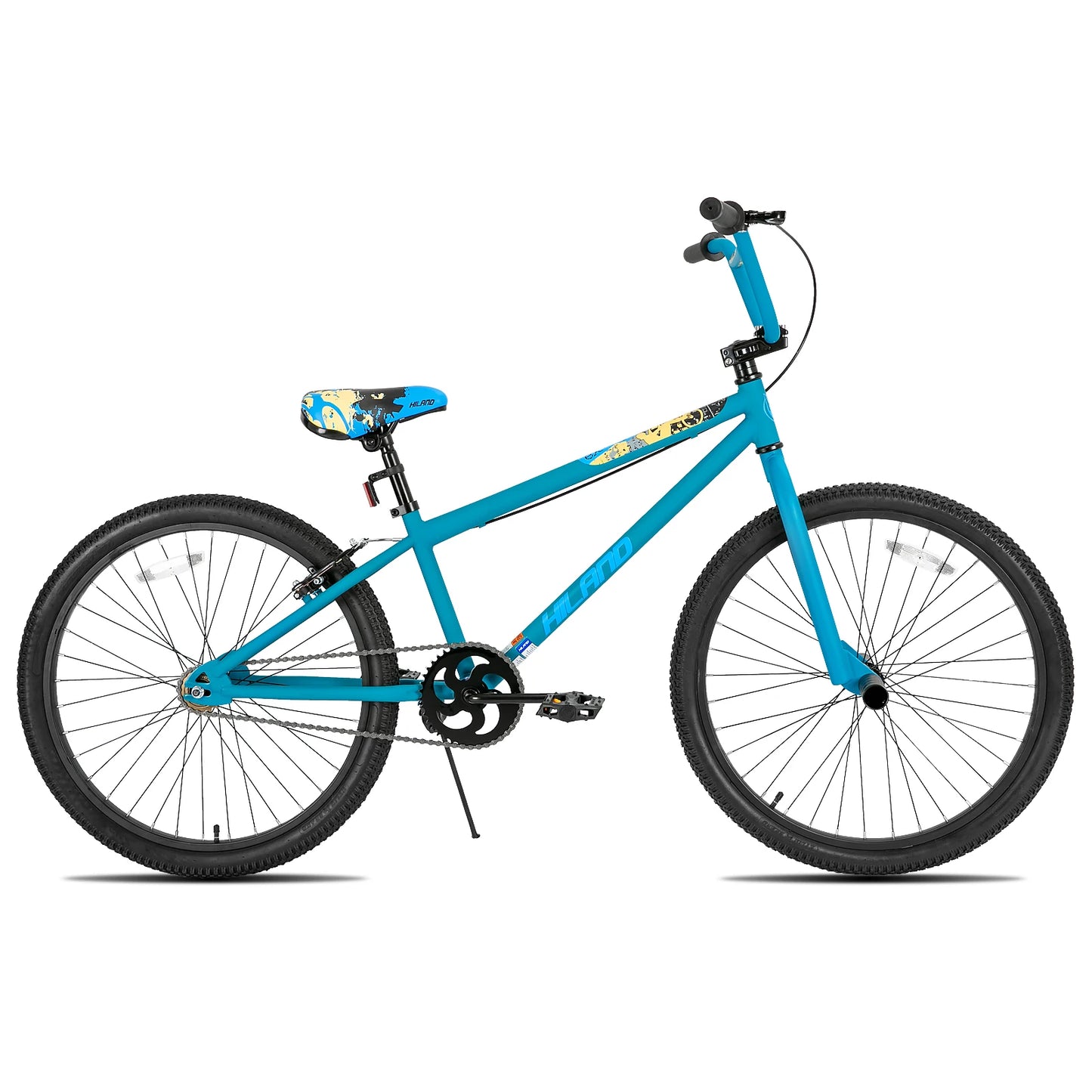 Hiland BMX Bike, 24/26-Inch Wheels, Freestyle Bicycle for Teens & Adults with 2 Pegs