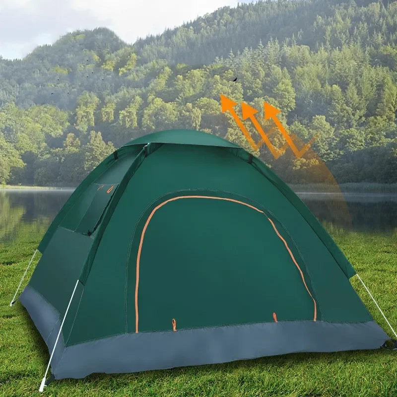 2-3 Person Outdoor Pop-Up Tent, Waterproof Automatic Camping Tent with UV Protection