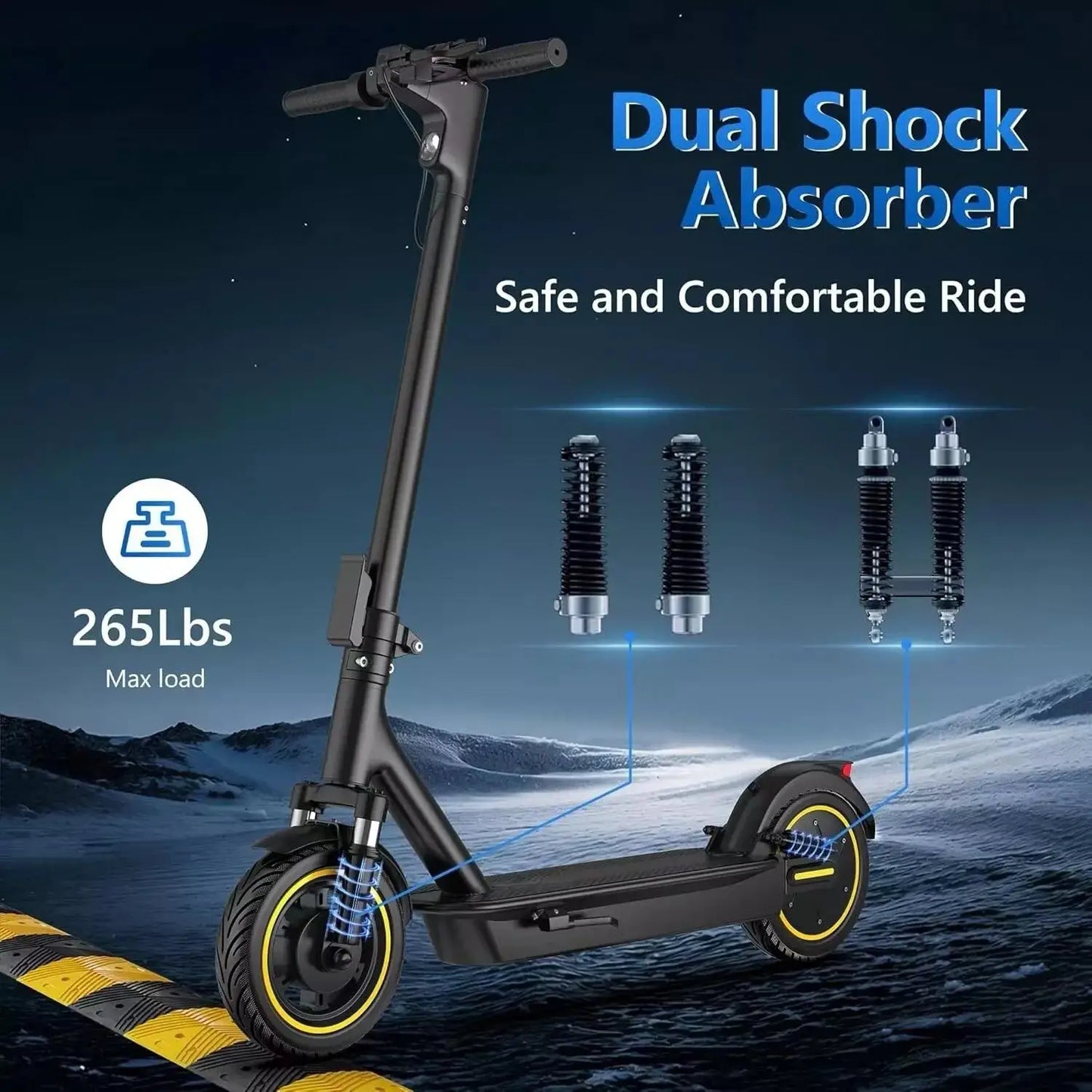 LADPED LPMAX Electric Scooter with 500W Motor, 22 MPH Top Speed & 28-Mile Range