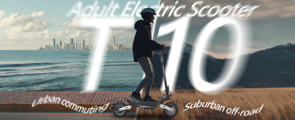 OOTD T10 Electric Scooter 900W Brushless Motor with 48V Lithium Battery & 11" Off-Road Tires