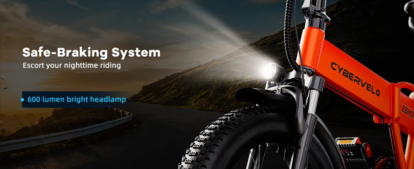 Cybervelo EK4 Electric Bike – 1000W Peak Motor, 48V 20.8Ah Battery & 28+ MPH Top Speed