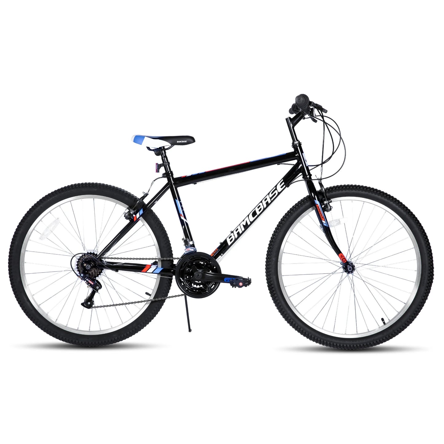 HILAND Mountain Bike, 24/26-Inch Wheels, 18-Speed High-Carbon Steel Frame MTB for Men & Women