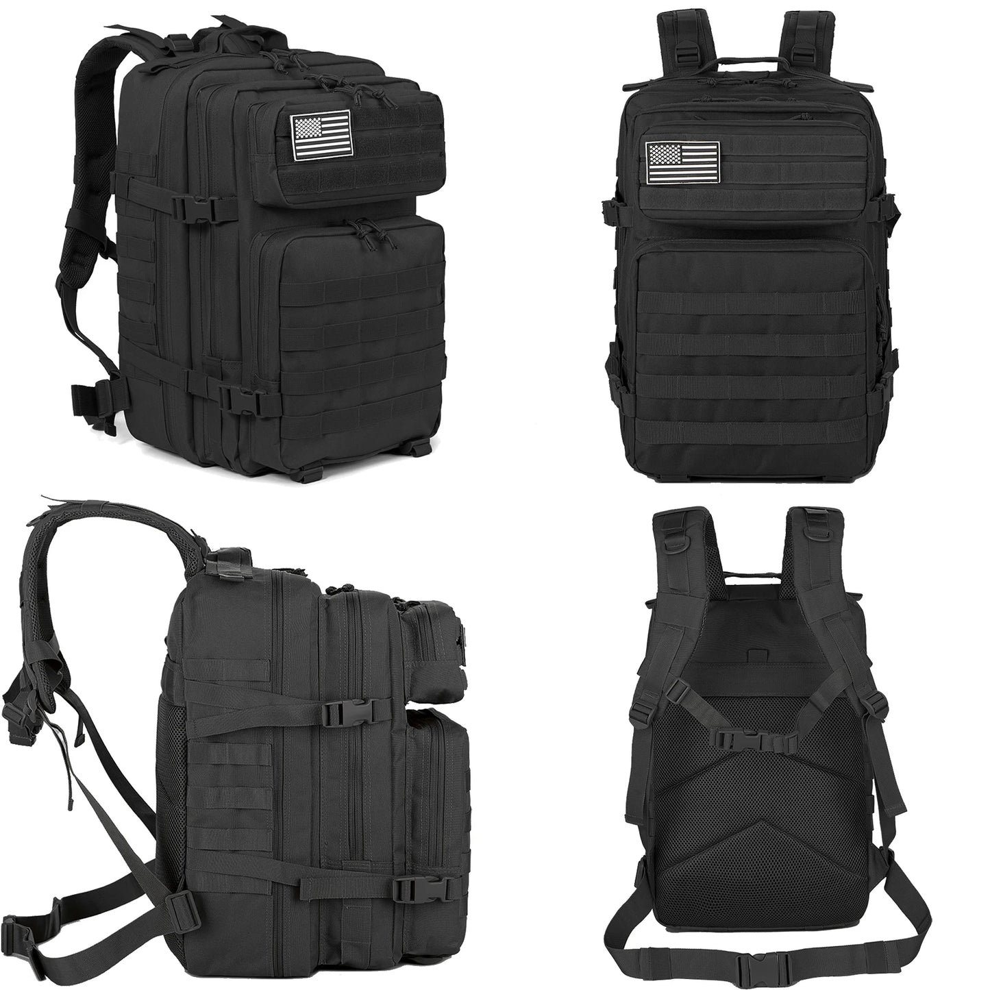 60L Military Tactical Backpack, Molle Assault Rucksack for Hiking, Camping & Travel