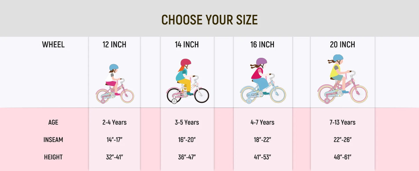 JOYSTAR Little Daisy Kids Bike for Girls Ages 2-7 Years with Doll Seat, Streamers, Flag & Number Plate