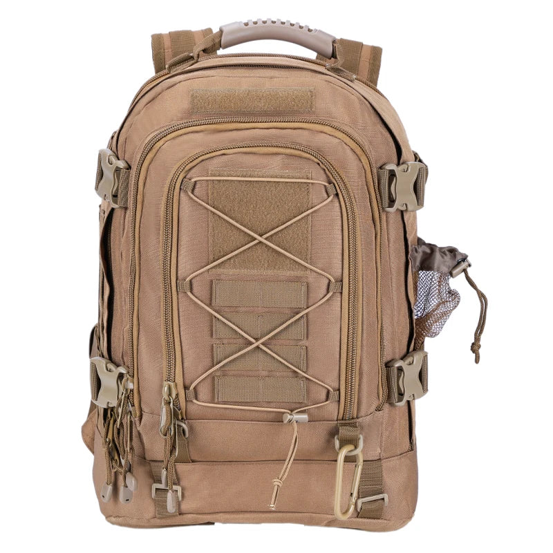 LQARMY 65L Tactical Backpack, Expandable Military MOLLE Rucksack for Hiking, Camping & Travel