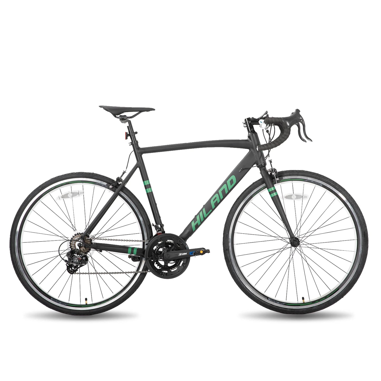 Hiland Aluminum Road Bike, Shimano 14-Speed Racing Bike, 53/57cm Frame for Men