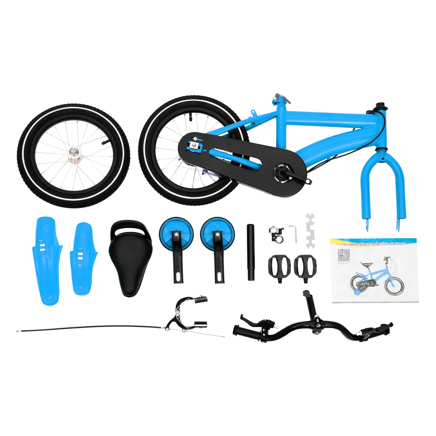 14-Inch Children's Bicycle with Training Wheels for Boys & Girls Ages 2-5