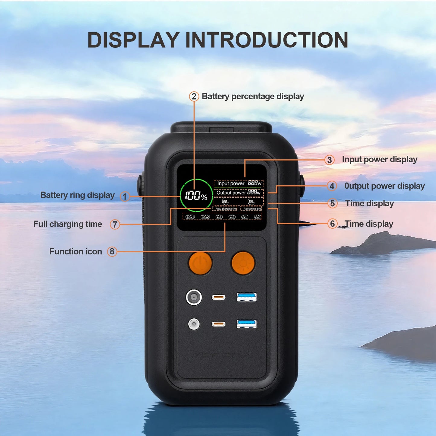 CTOLITY AXP200 200W Portable Power Station, 192Wh LiFePO4 Solar Generator with 60000mAh Battery