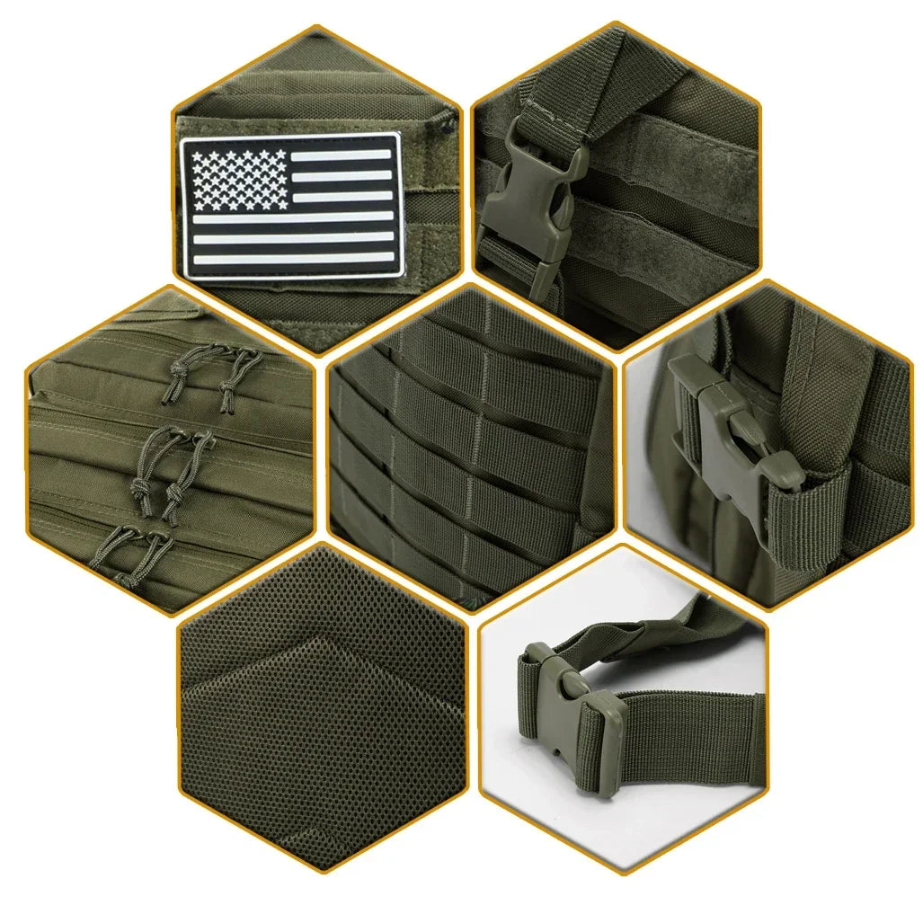 45L Tactical Backpack, Compact Outdoor Rucksack for Hiking, Camping & Fitness
